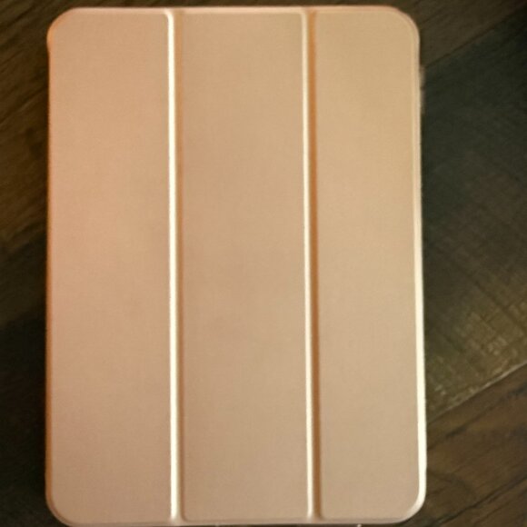 iPad 16 Case – Rose Gold Tri-Fold Cover + Clear Hard Back - Picture 1 of 4